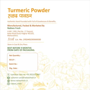 Turmeric Powder Label